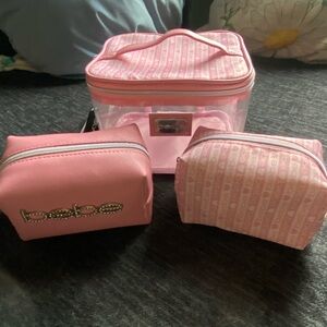 Bebe Pink Cosmetic Bag Set